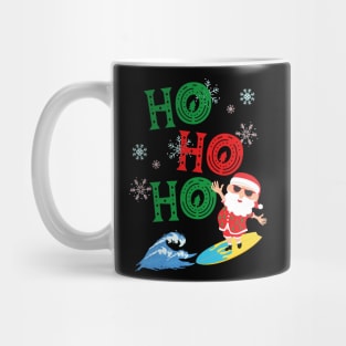 Santa Clause on Surfboard HoHoHo Mug